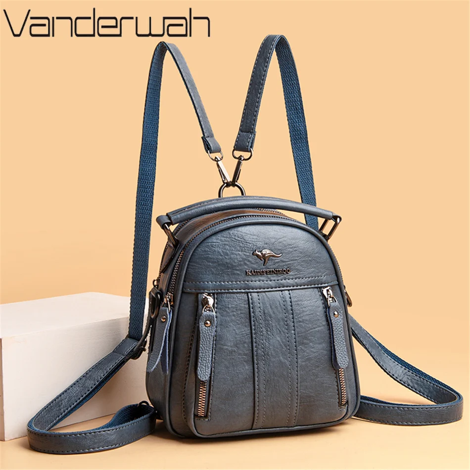 Women'S Fashion Backpack - 4 In 1 Leather Backpacks Multifunction