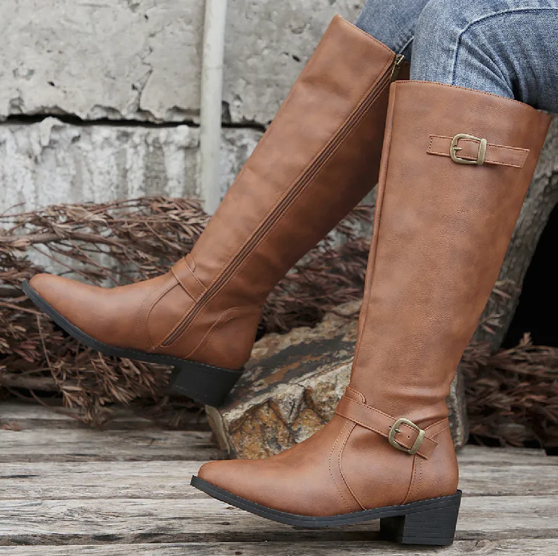 Women'S Fashion Winter 2025 - Woman Thick Heeled Long Boots Autumn
