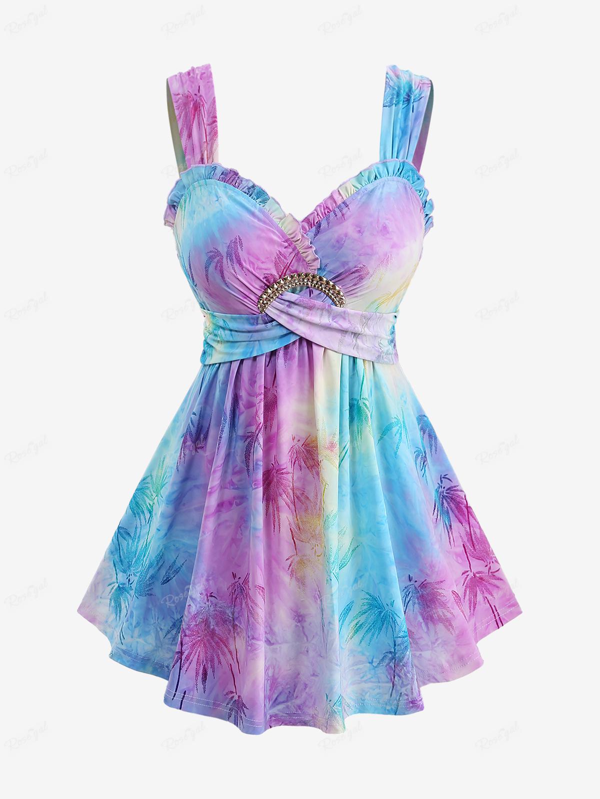 Women'S Fashion Vest Tops - ROSEGAL Plus Size Ombre Tie Dye