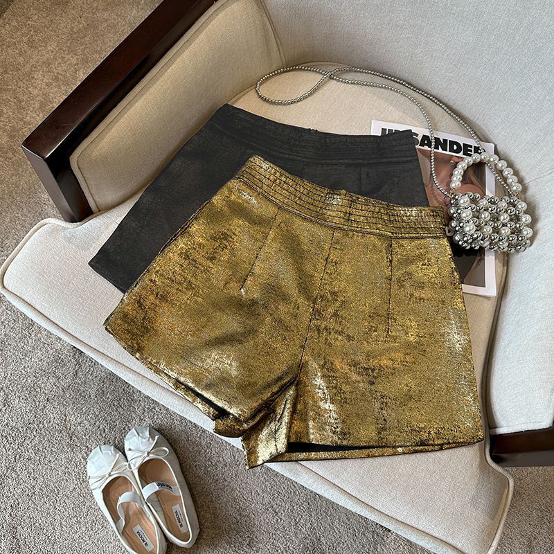 Women'S Fashion Gilded Age - Gilding Fabric Loose Shorts Women Summer