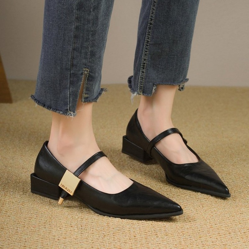 2025 Retro Style Thick Heel Wo - Women'S Fashion Spring 2025 ulasan dan harga