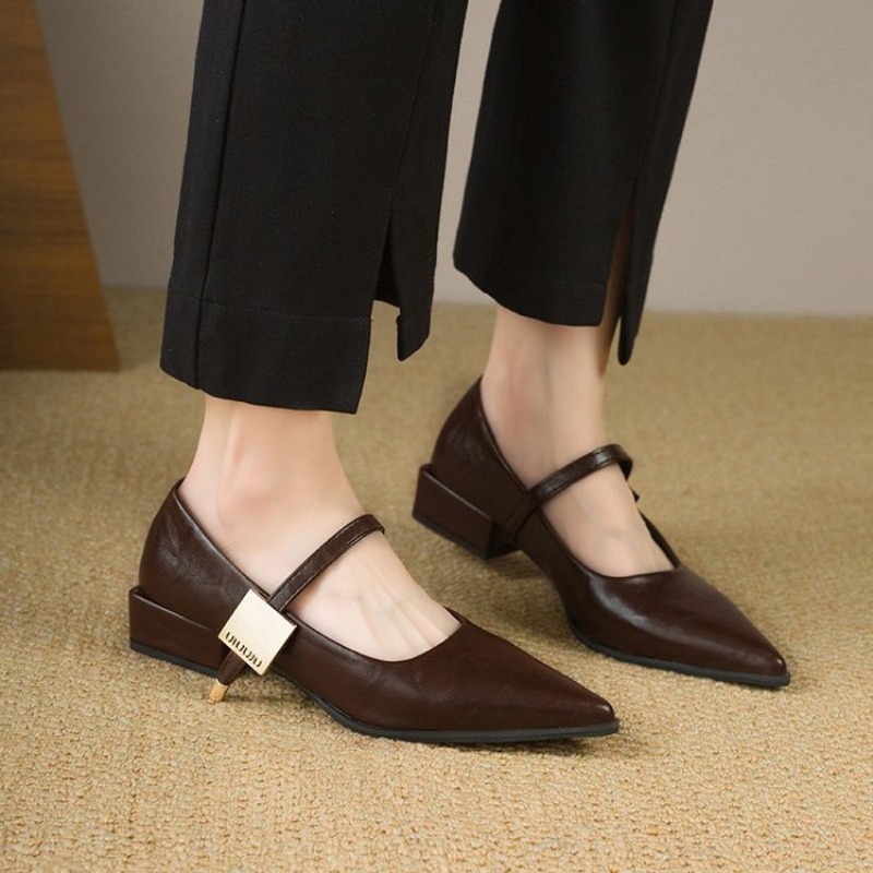 2025 Retro Style Thick Heel Wo - Women'S Fashion Spring 2025 ulasan dan harga