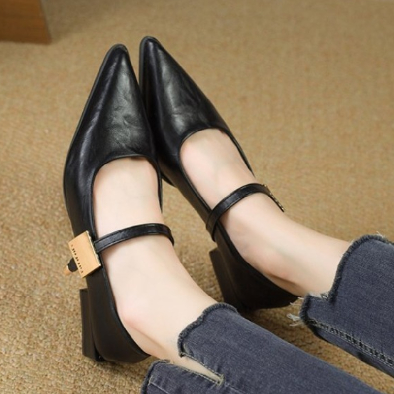 2025 Retro Style Thick Heel Wo - Women'S Fashion Spring 2025 ulasan dan harga