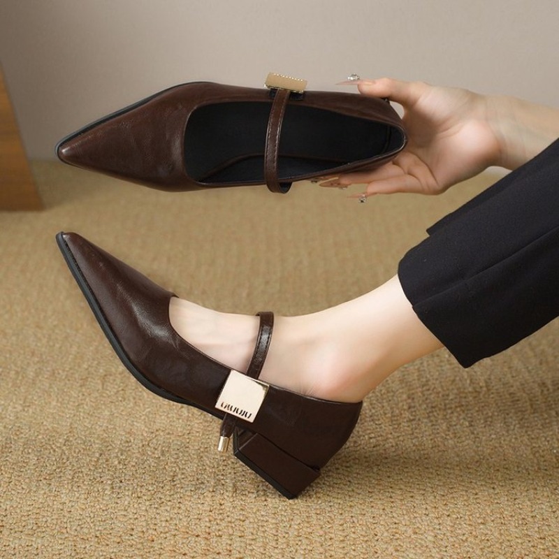 2025 Retro Style Thick Heel Wo - Women'S Fashion Spring 2025 ulasan dan harga