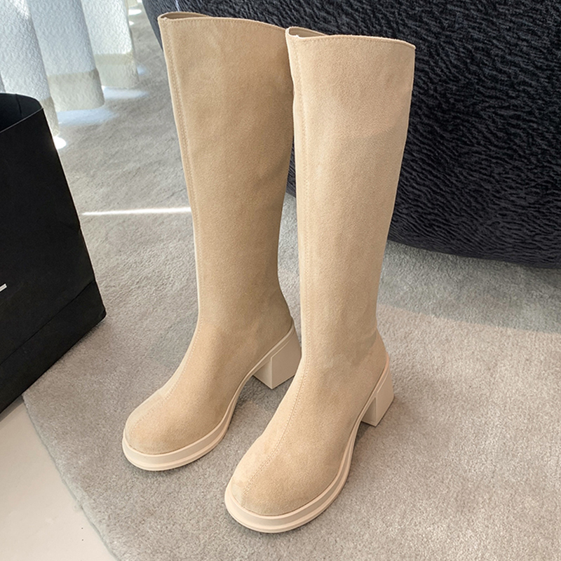 Women’s High Boots Suede High  - Women'S Fashion Winter 2025 ulasan dan harga