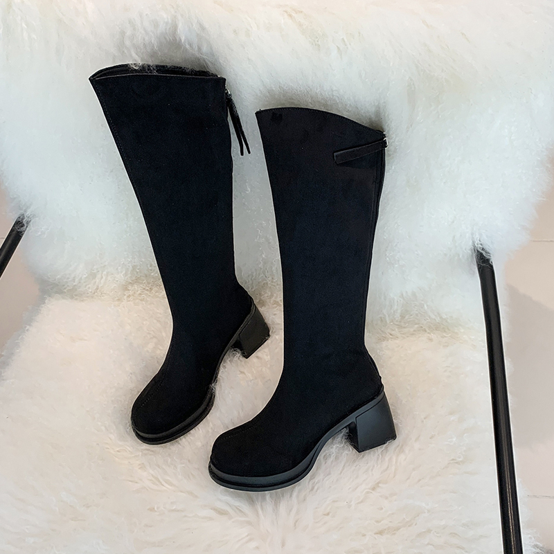 Women’s High Boots Suede High  - Women'S Fashion Winter 2025 ulasan dan harga