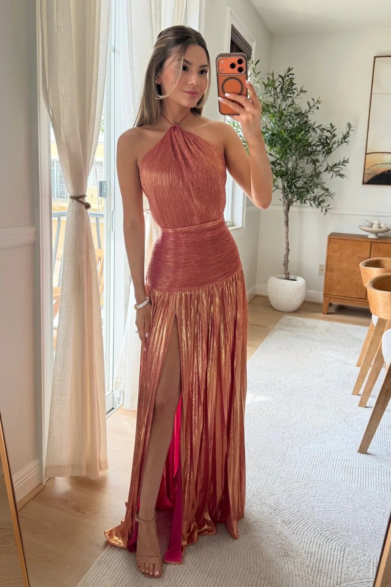 Women Solid Metallic Gilding C - Women'S Fashion Gilded Age ulasan dan harga