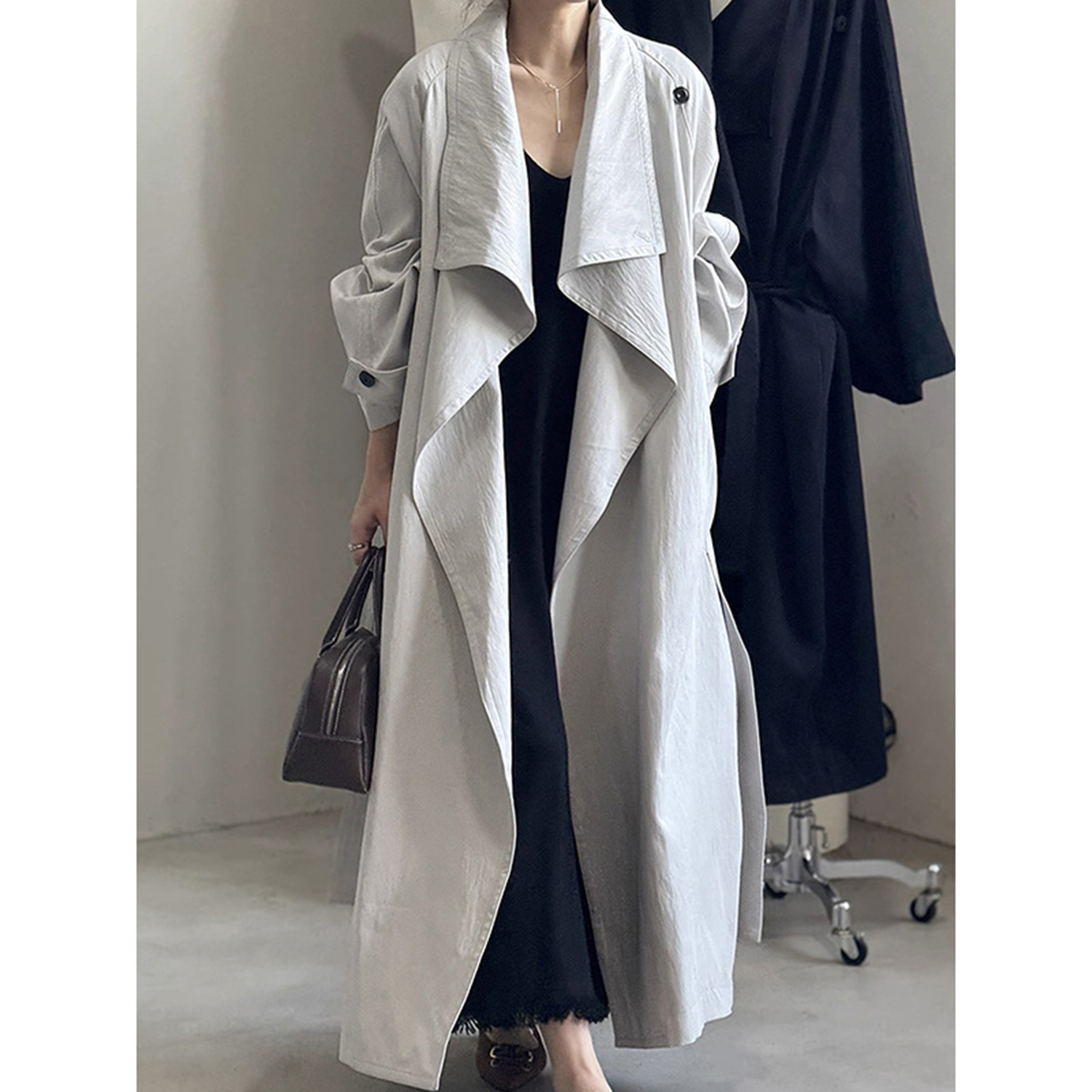 Allingentle Women's Long Coat  - Women'S Fashion Jackets ulasan dan harga