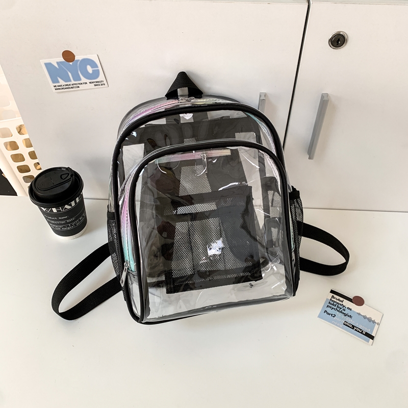 PVC Transparent Zipper Large C - Women'S Fashion Backpack ulasan dan harga