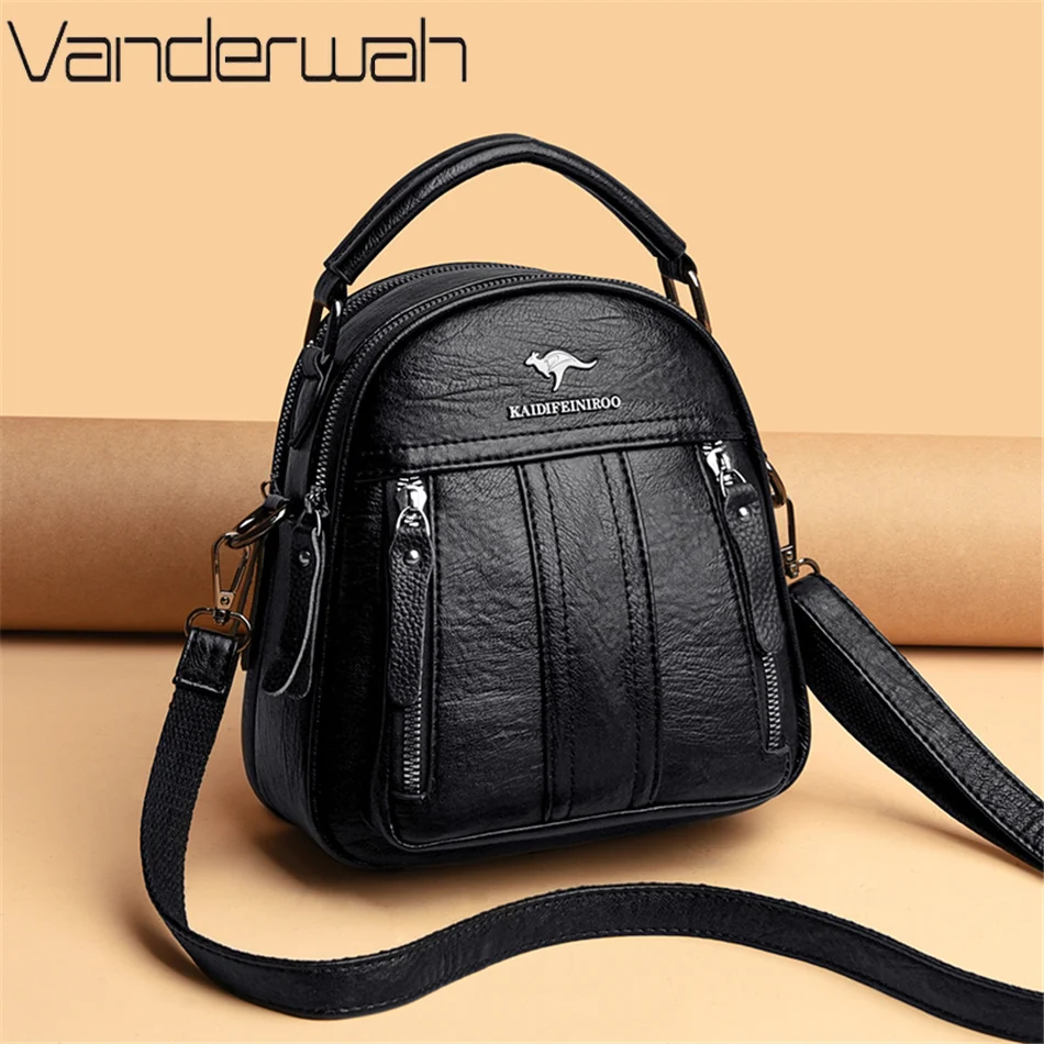 4 In 1 Leather Backpacks Multi - Women'S Fashion Backpack ulasan dan harga