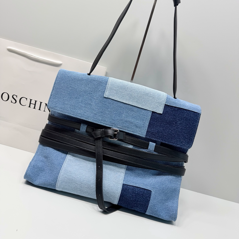 Color Block Denim Handbag Cros - Crossbody Bag Women ulasan dan harga