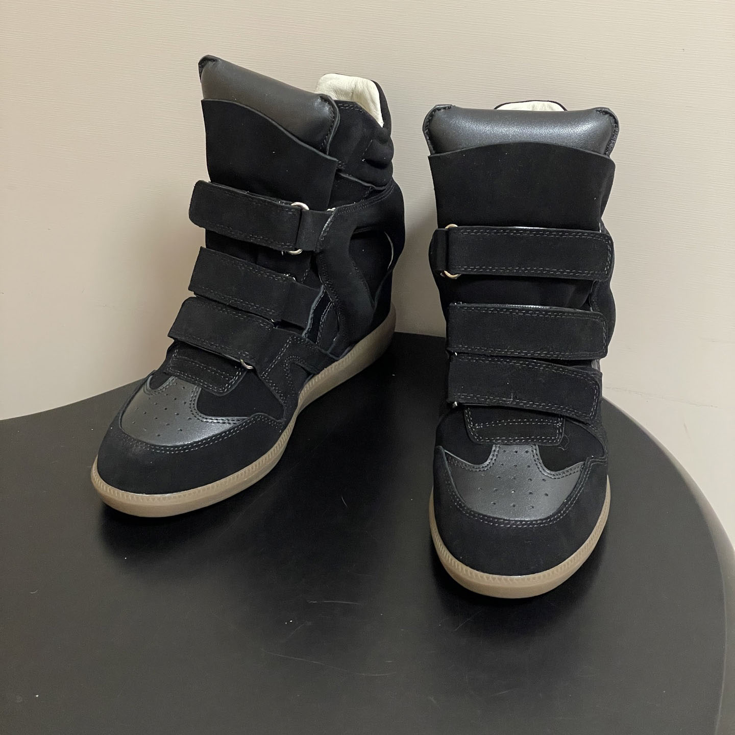 Women's Suede Leather Wedge Sn - Sneakers Fashion Women ulasan dan harga