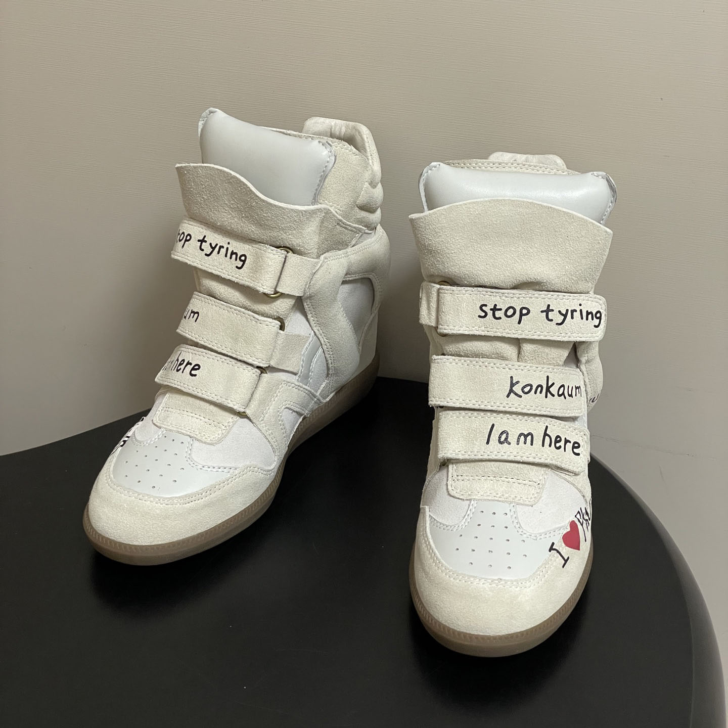 Women's Suede Leather Wedge Sn - Sneakers Fashion Women ulasan dan harga