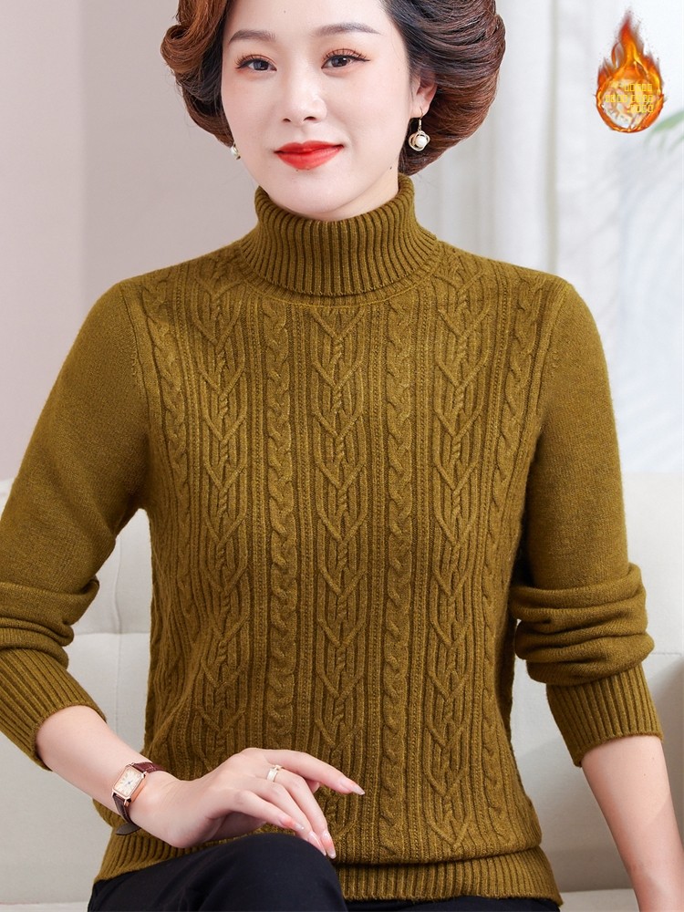 Fashionable Thickened Knitted  - Women Fashion Over 60 ulasan dan harga