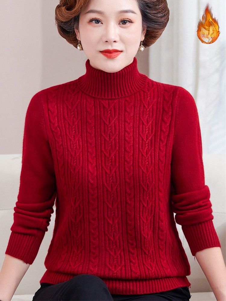 Fashionable Thickened Knitted  - Women Fashion Over 60 ulasan dan harga