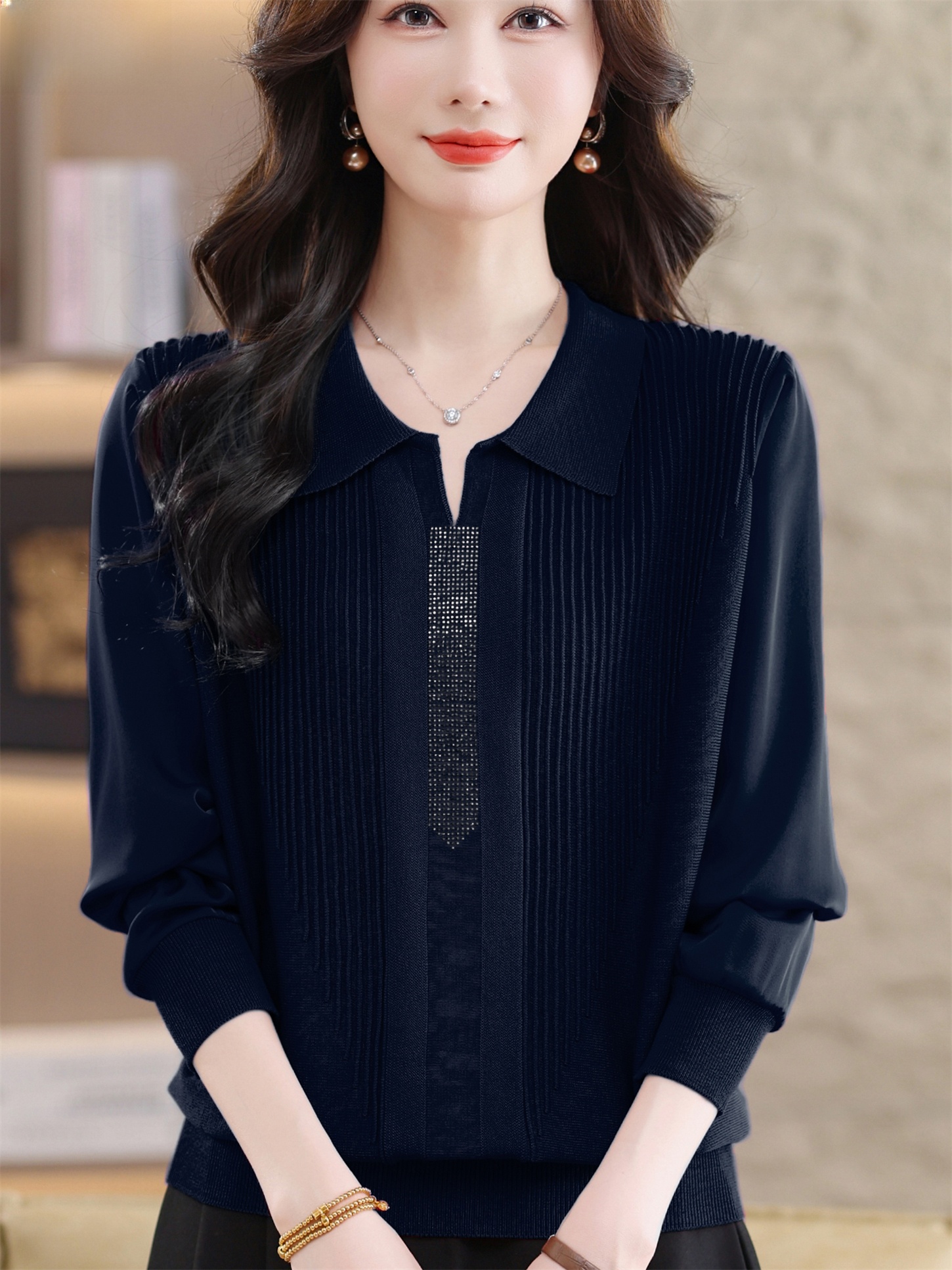 Fashionable Long Sleeve T-Shir - Women Fashion Over 60 ulasan dan harga