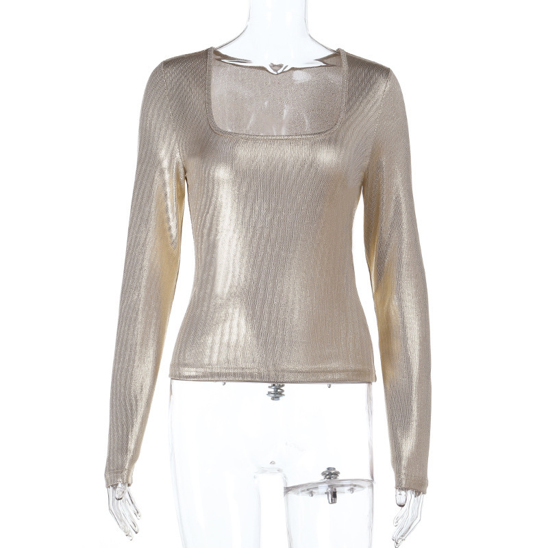 Women Metal Gilding Slim Fit T - Women'S Fashion Gilded Age ulasan dan harga