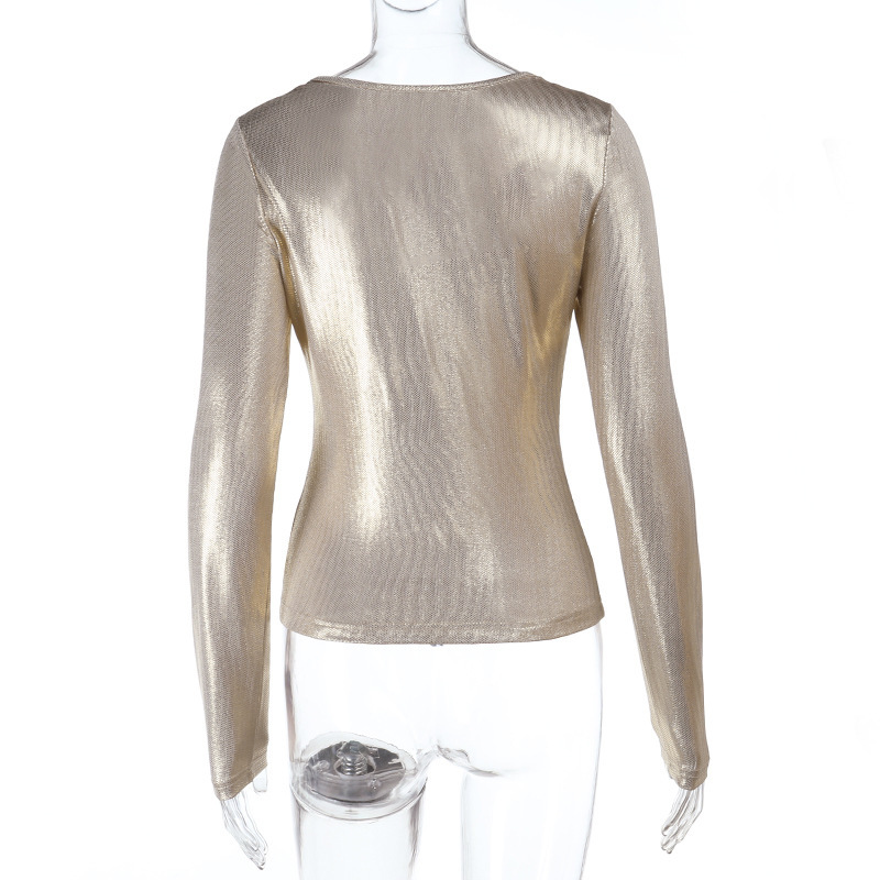 Women Metal Gilding Slim Fit T - Women'S Fashion Gilded Age ulasan dan harga