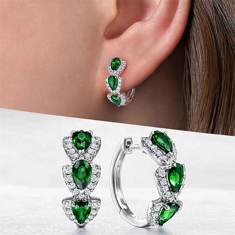 New Klein Blue Zircon Hoop Ear - Women'S Fashion Magazines ulasan dan harga