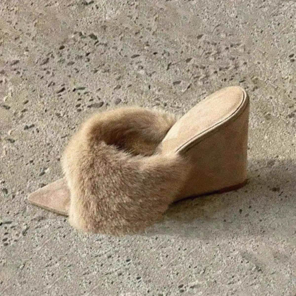 Women's Fur Wedge Slippers Fal - Women'S Fashion Trends Fall 2025 ulasan dan harga