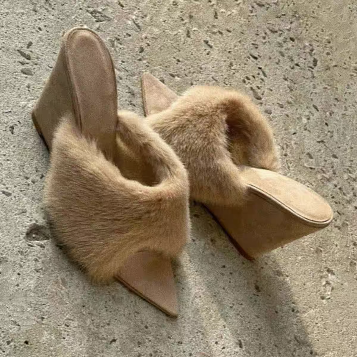 Women's Fur Wedge Slippers Fal - Women'S Fashion Trends Fall 2025 ulasan dan harga