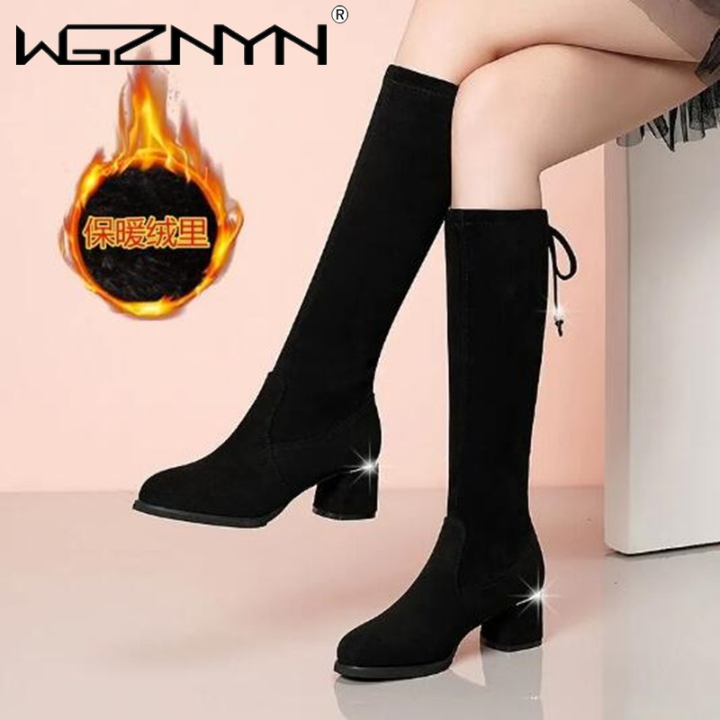 Women Autumn Winter Black Knee - Women'S Fashion Winter 2025 ulasan dan harga