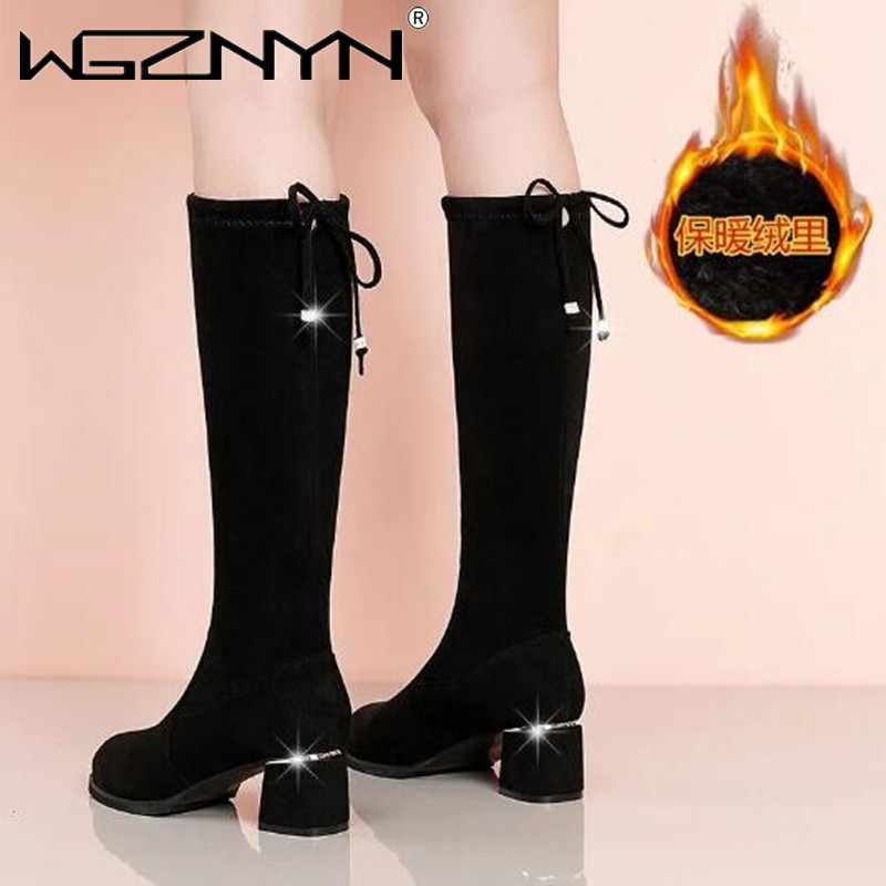 Women Autumn Winter Black Knee - Women'S Fashion Winter 2025 ulasan dan harga