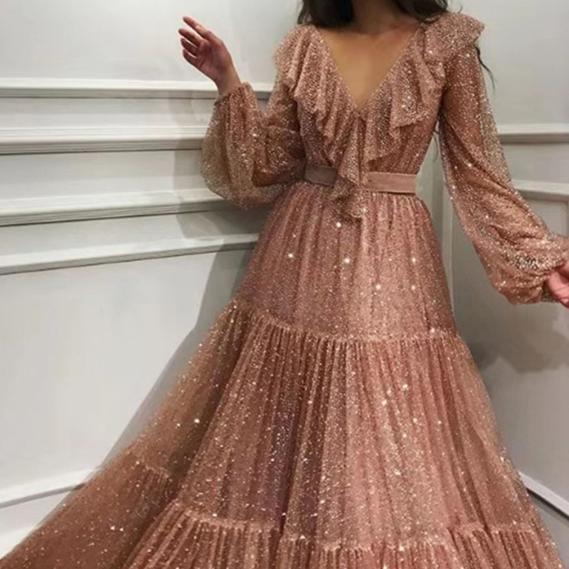 Fashion Mesh Gilded Long Sleev - Women'S Fashion Gilded Age ulasan dan harga
