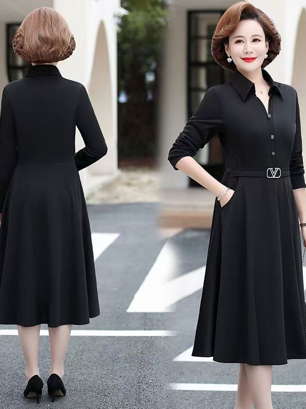 Elegant Mid-Length Dress Slimm - Women Fashion Over 60 ulasan dan harga