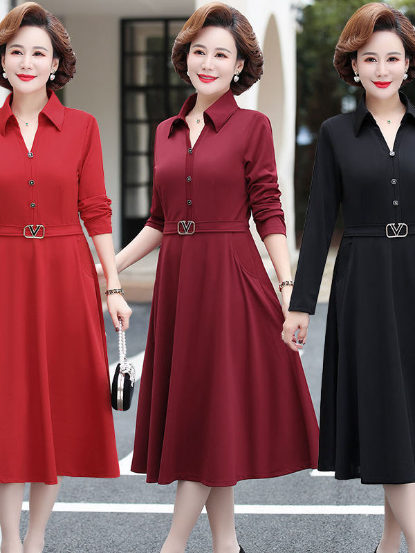 Elegant Mid-Length Dress Slimm - Women Fashion Over 60 ulasan dan harga