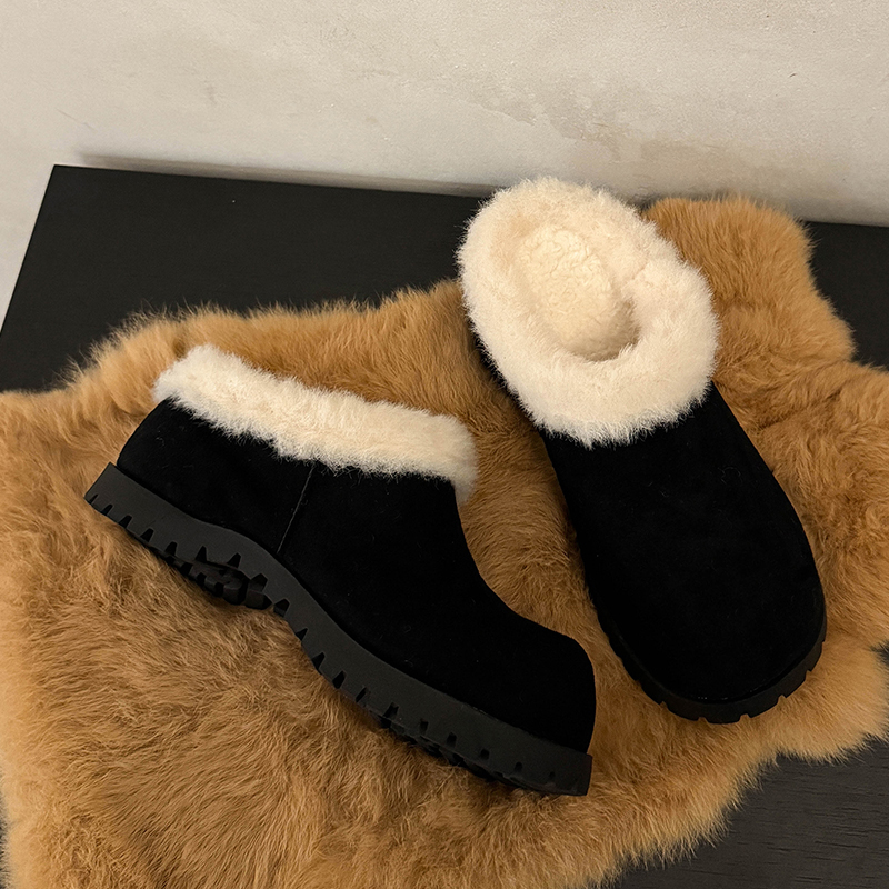 Women Fluffy Mules Shoes Flats - Women'S Fashion Winter 2025 ulasan dan harga