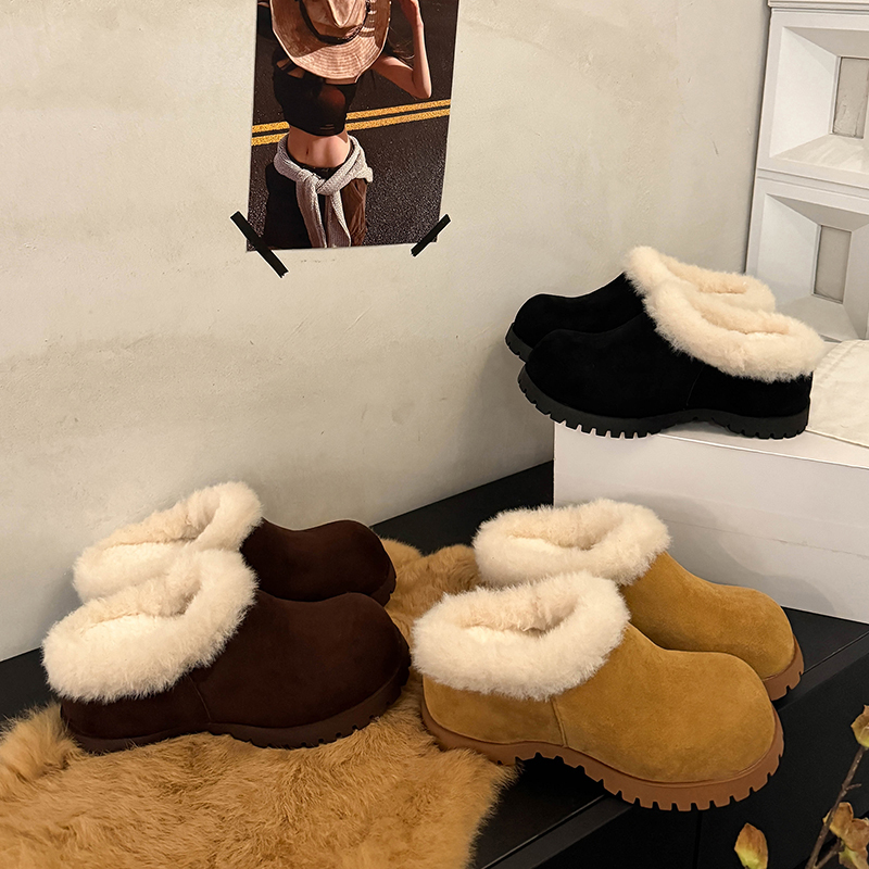 Women Fluffy Mules Shoes Flats - Women'S Fashion Winter 2025 ulasan dan harga