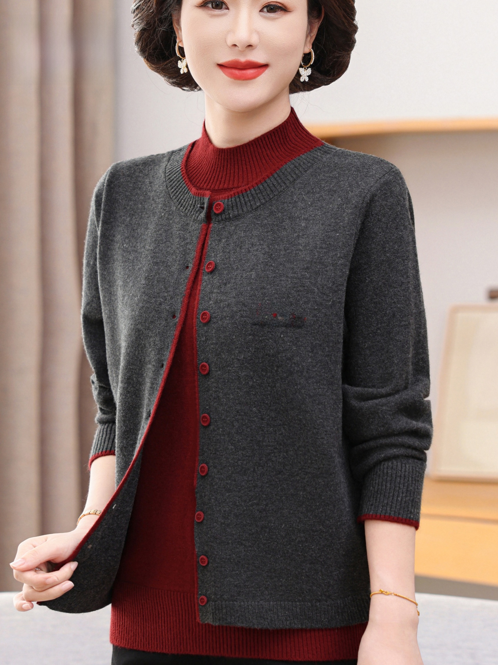 New Fashionable Thickened Knit - Women Fashion Over 60 ulasan dan harga
