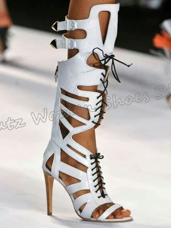 Sneaker Boot Knee High Lace-Up - Sneakers Fashion Women ulasan dan harga
