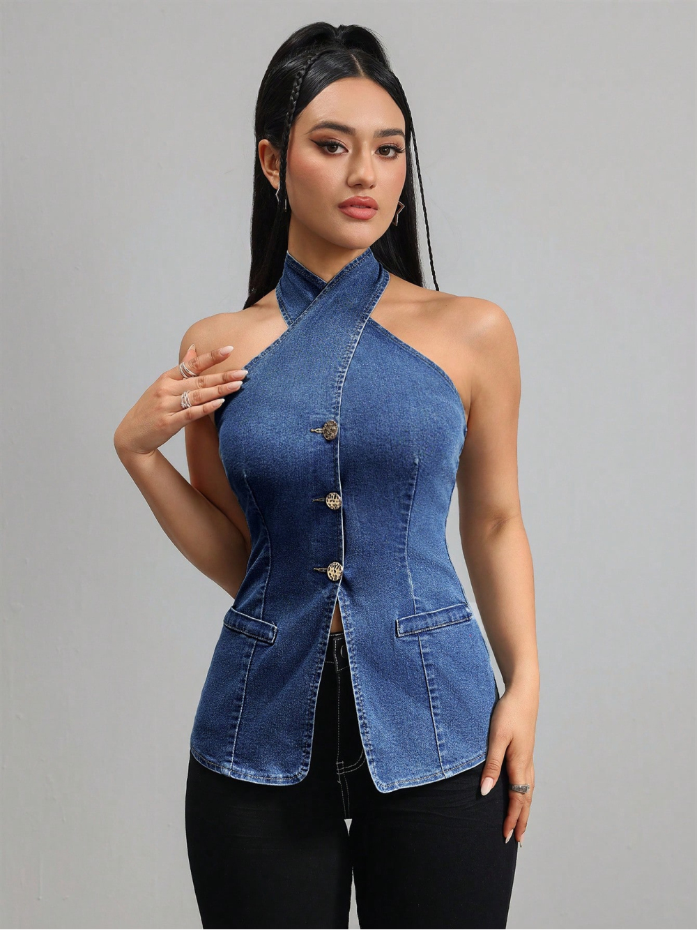 2026 new neck hanging sleevele - Women'S Fashion Vest Tops ulasan dan harga