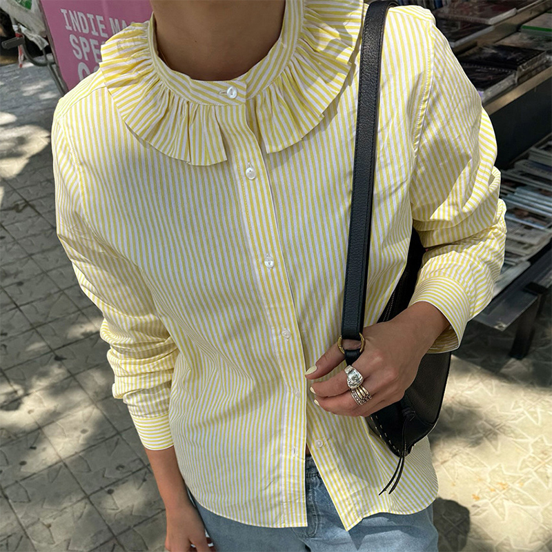 Trendix Ruffle Striped Top For - Women'S Fashion Trends Fall 2025 ulasan dan harga