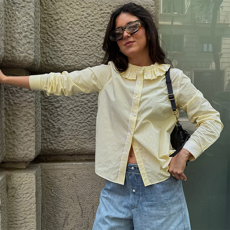 Trendix Ruffle Striped Top For - Women'S Fashion Trends Fall 2025 ulasan dan harga