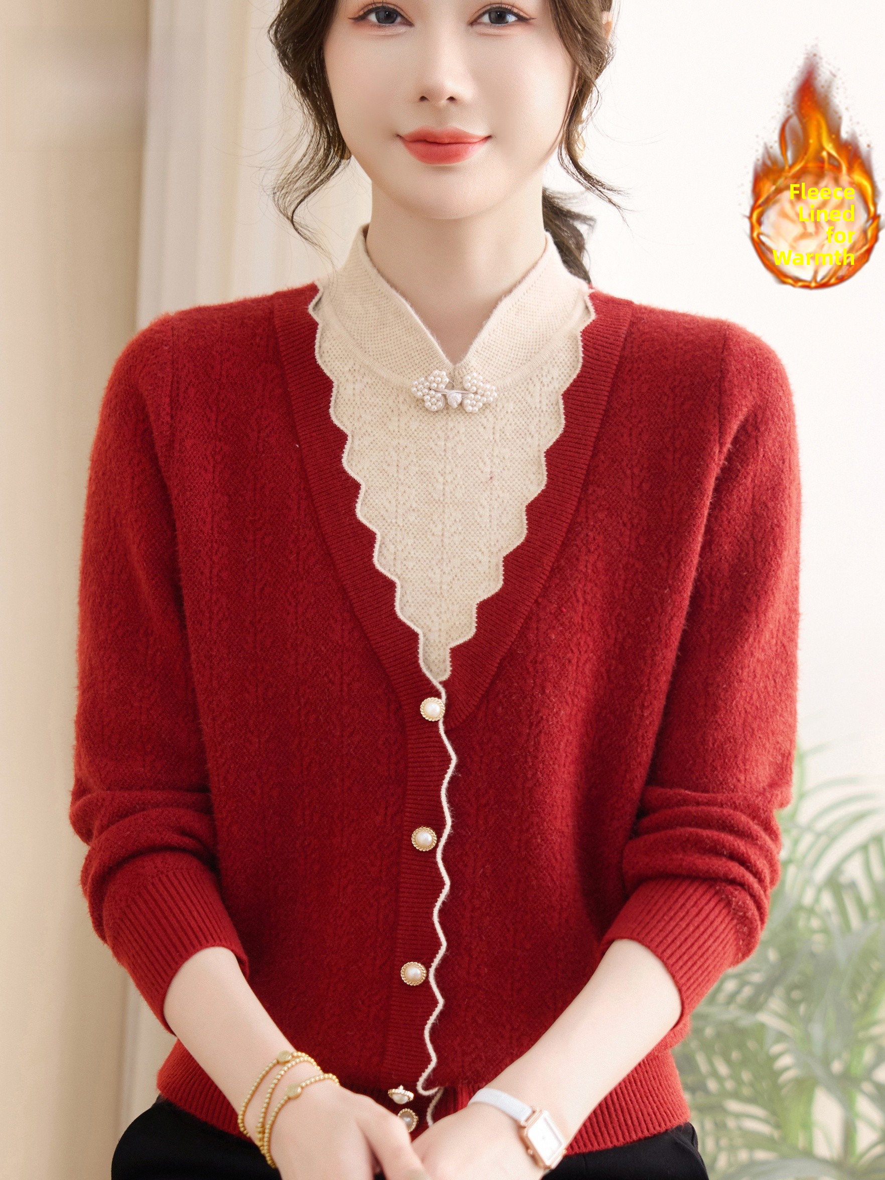Autumn Winter Thickened Fleece - Women Fashion Over 60 ulasan dan harga