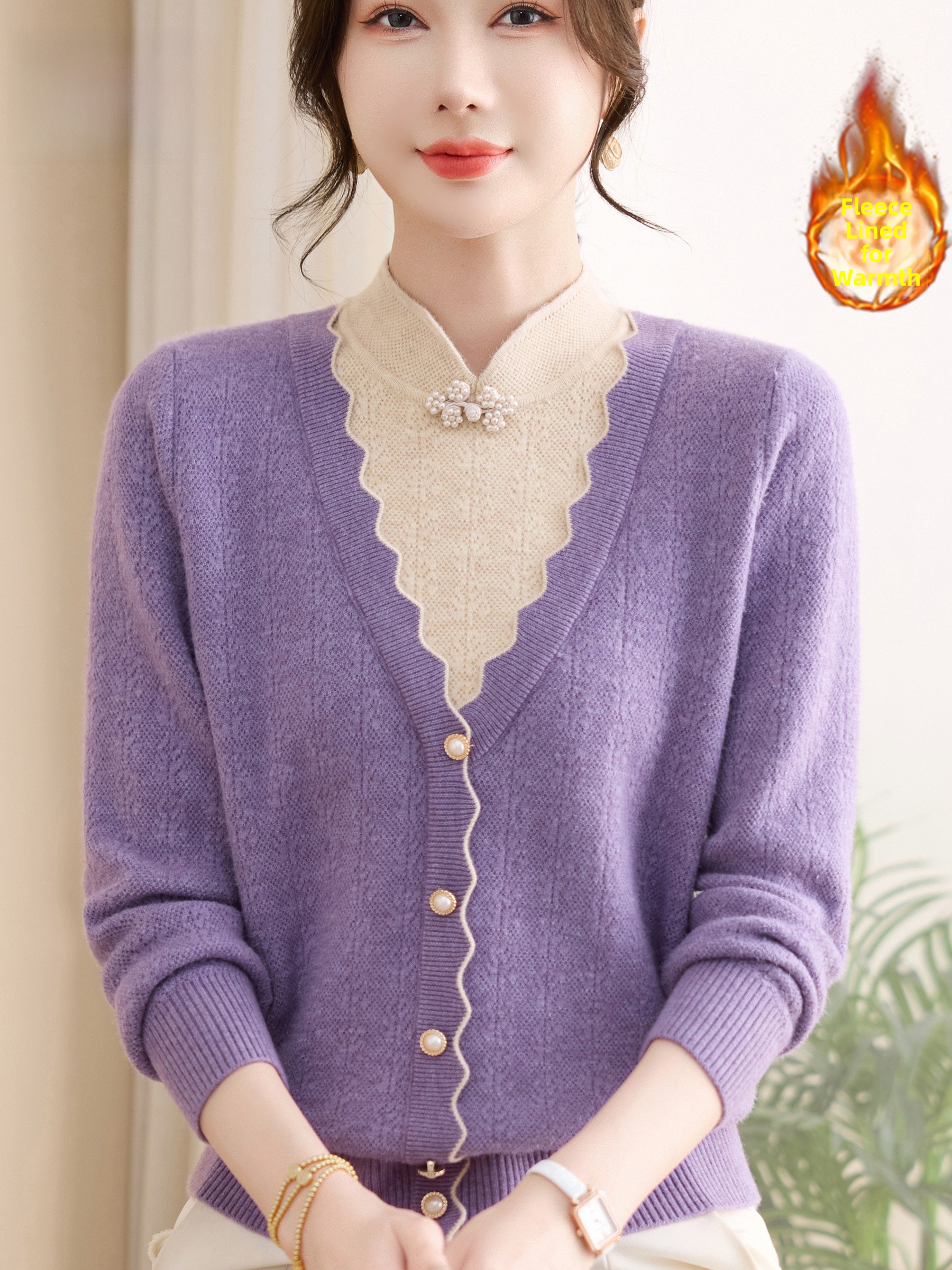 Autumn Winter Thickened Fleece - Women Fashion Over 60 ulasan dan harga