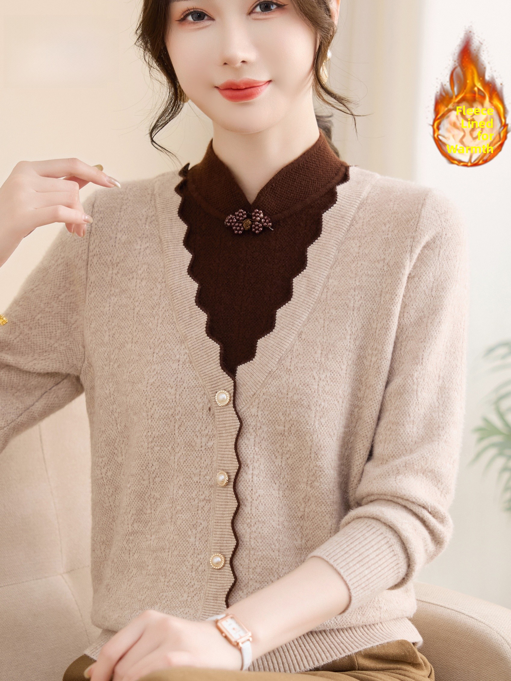 Autumn Winter Thickened Fleece - Women Fashion Over 60 ulasan dan harga