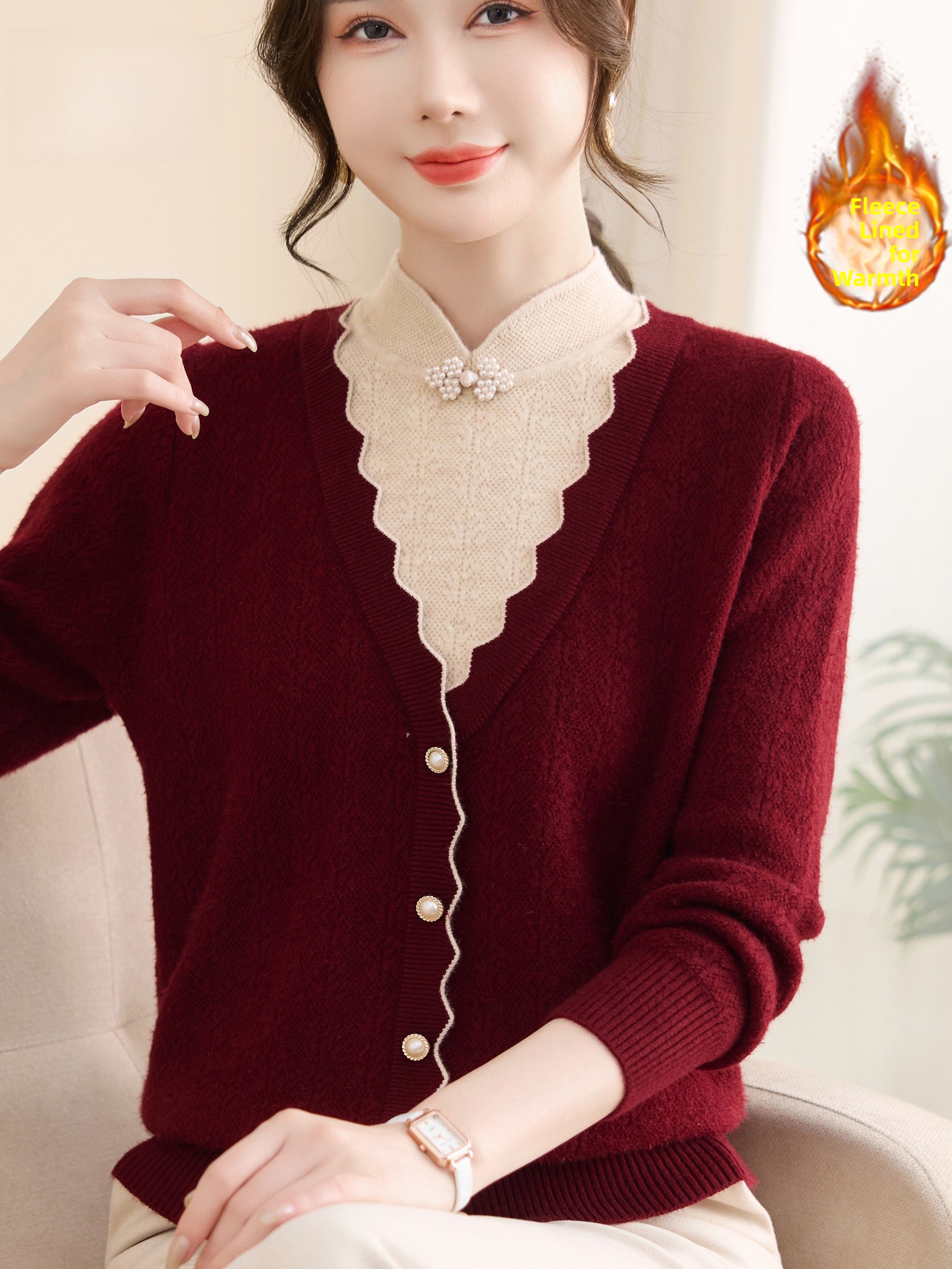 Autumn Winter Thickened Fleece - Women Fashion Over 60 ulasan dan harga
