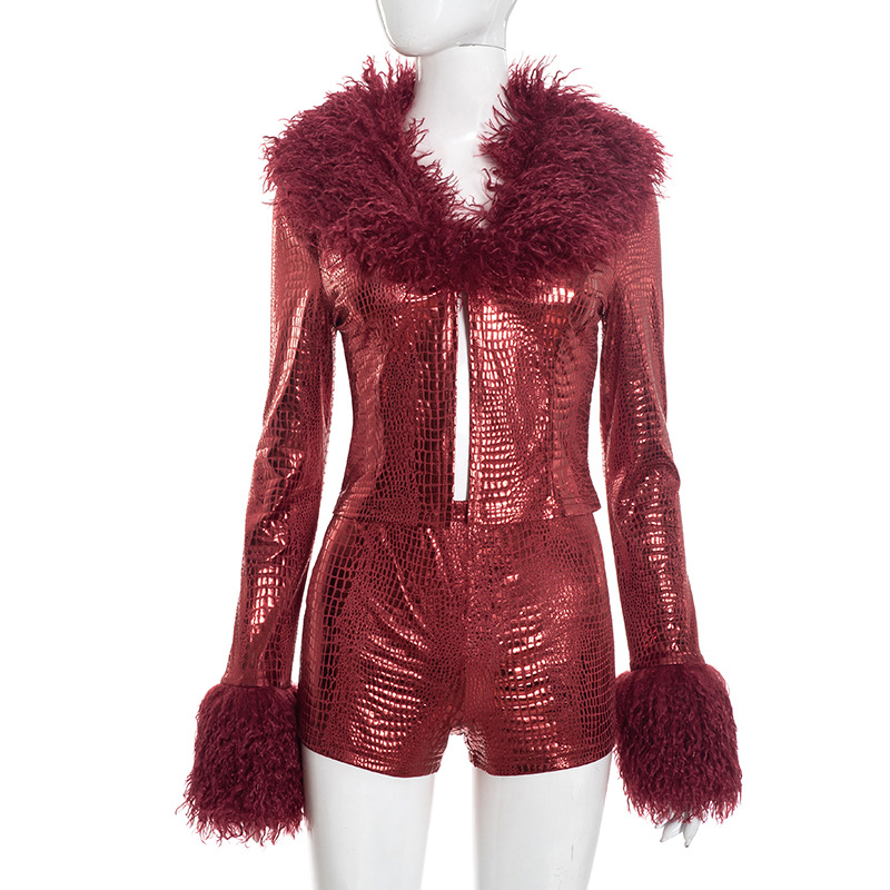 Red Serpentine Metallic Gildin - Women'S Fashion Gilded Age ulasan dan harga