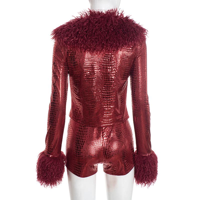 Red Serpentine Metallic Gildin - Women'S Fashion Gilded Age ulasan dan harga