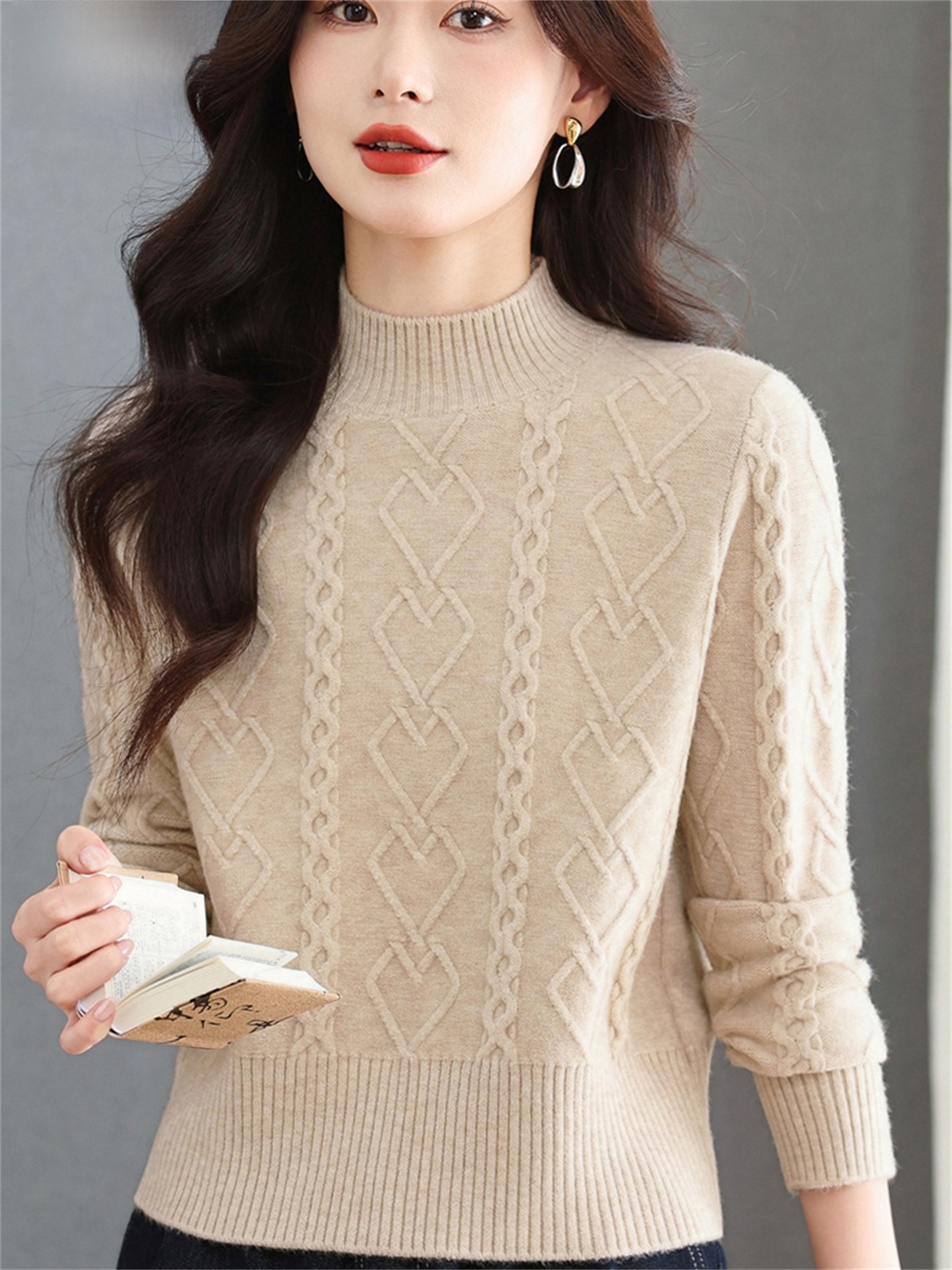 Fashionable Knitted Woolen Swe - Women Fashion Over 60 ulasan dan harga