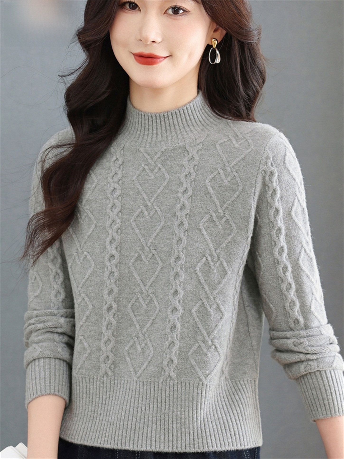 Fashionable Knitted Woolen Swe - Women Fashion Over 60 ulasan dan harga