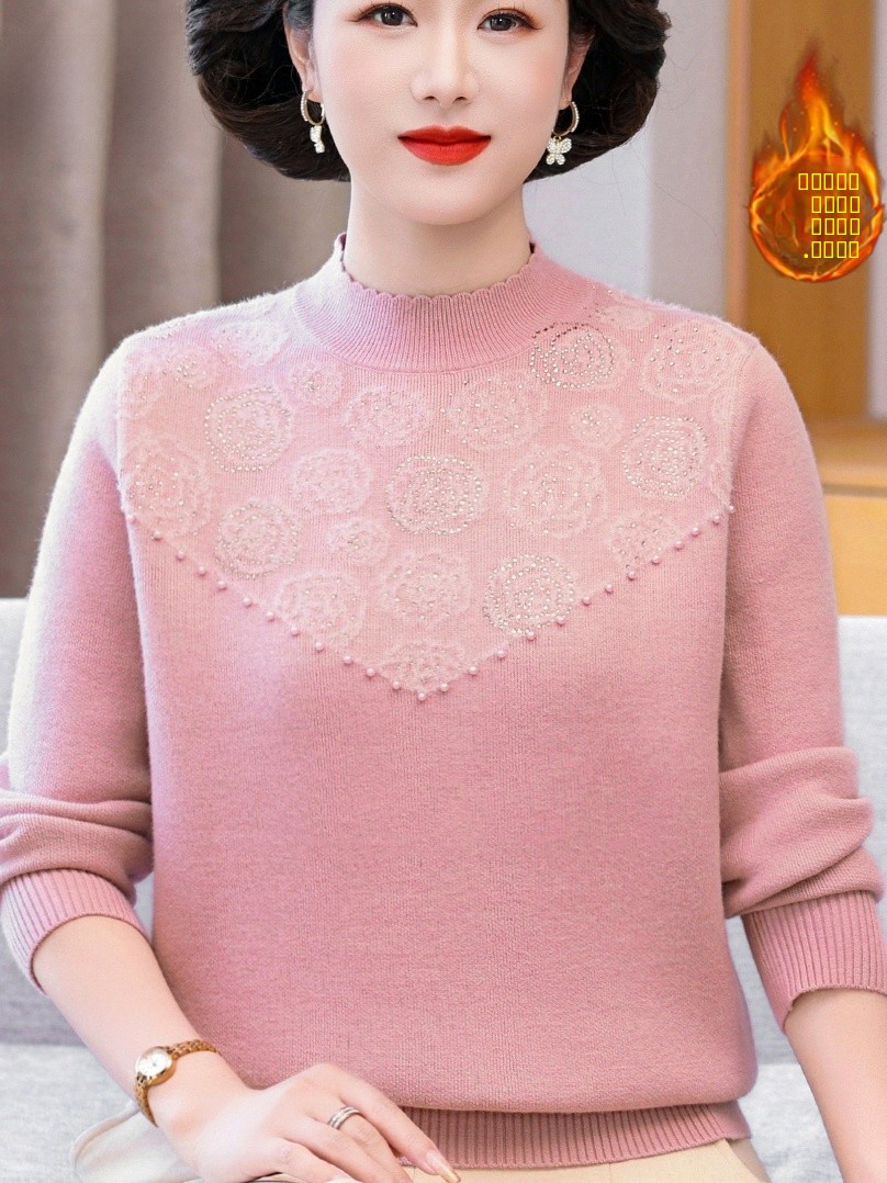 Thickened Fleece Warm Printed  - Women Fashion Over 60 ulasan dan harga