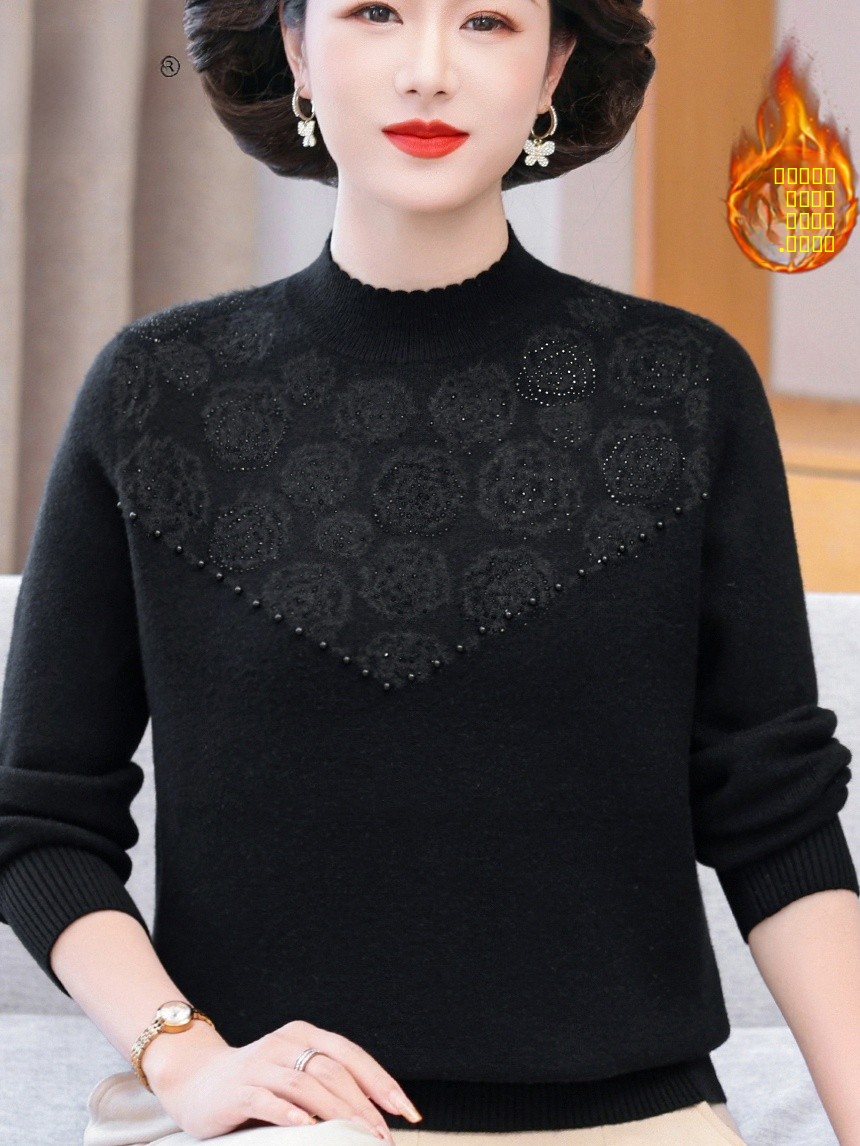 Thickened Fleece Warm Printed  - Women Fashion Over 60 ulasan dan harga