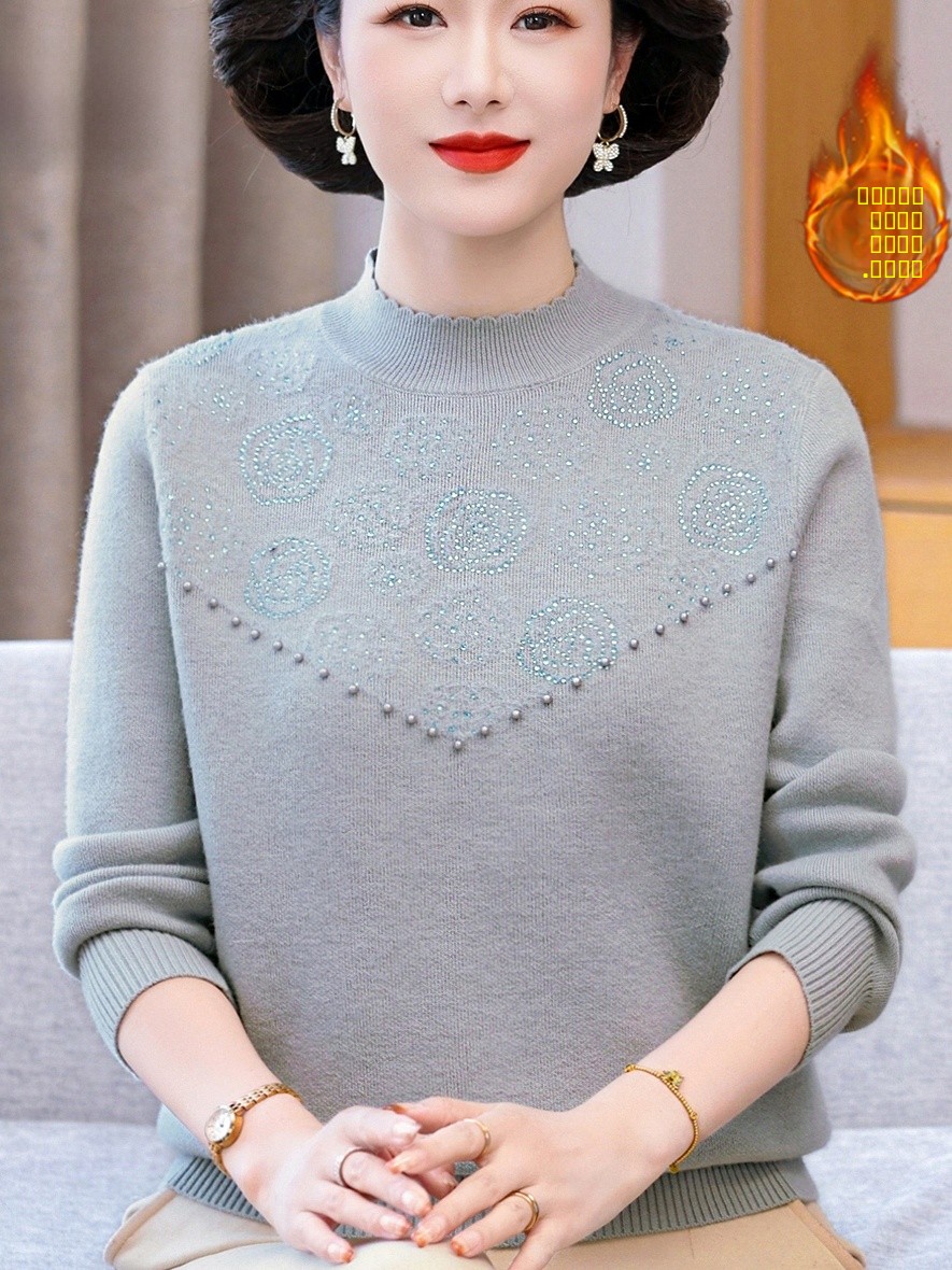 Thickened Fleece Warm Printed  - Women Fashion Over 60 ulasan dan harga