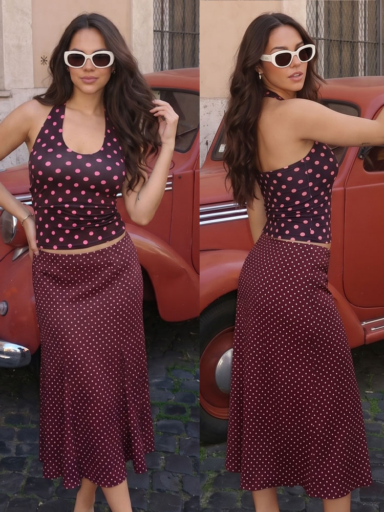 HH Fashion Retro Women Polka D - Women'S Fashion Vest Tops ulasan dan harga