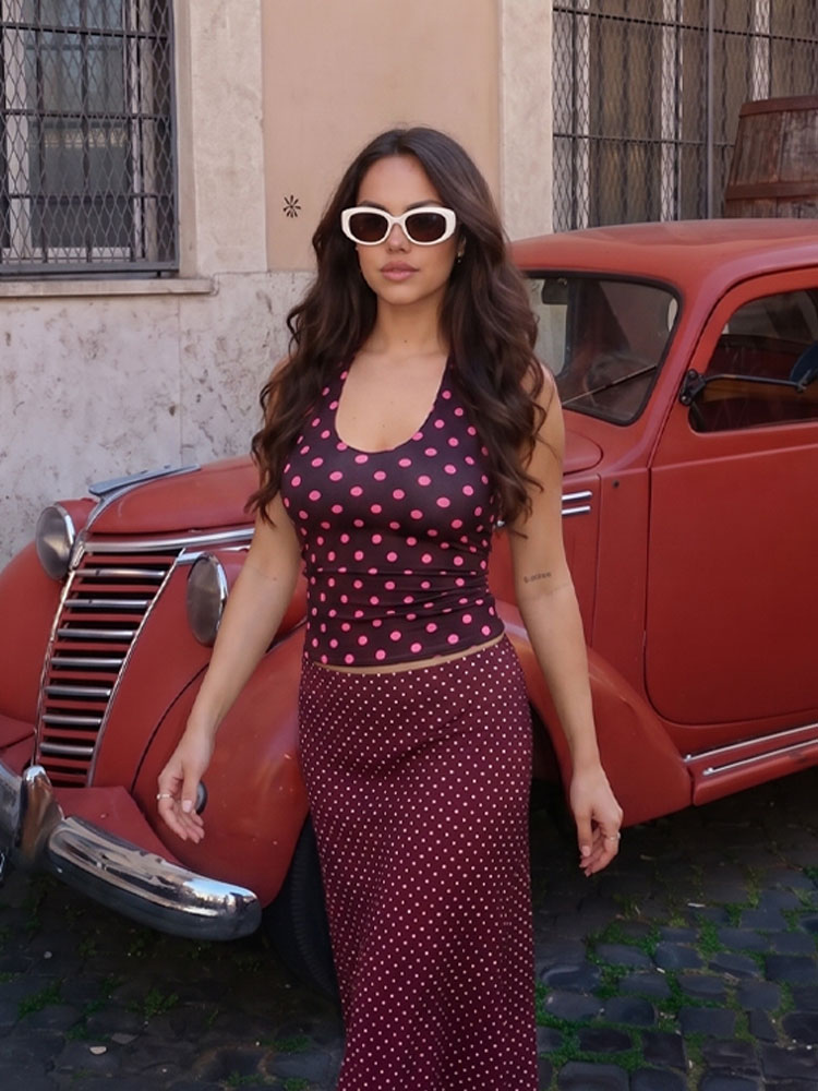 HH Fashion Retro Women Polka D - Women'S Fashion Vest Tops ulasan dan harga